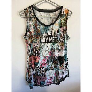 Colorful Graphic Print Women's Tank Top